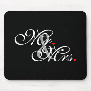Mr. and Mrs. Husband Wife His Hers Newly Weds Mouse Pad