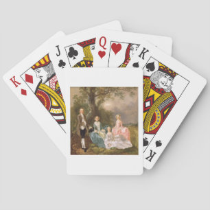 Mr and Mrs John Gravenor and their Daughters, Eliz Playing Cards