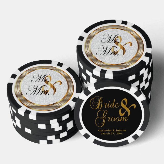 Mr and Mrs Keepsake - Personalize Poker Chips (Stack)