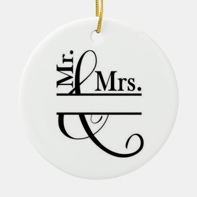 **MR AND MRS LOVELY** CERAMIC ORNAMENT (Front)