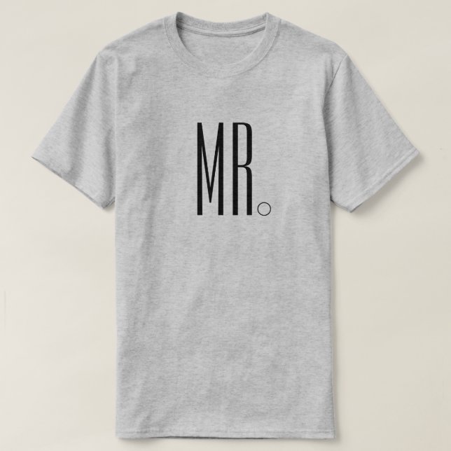 Mr and Mrs matching shirts (Design Front)