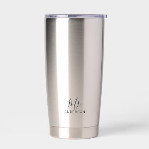 Mr and Mrs   Modern Script Personalized Insulated Tumbler