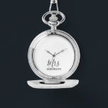 Mr and Mrs | Modern Script Wedding Watch<br><div class="desc">"Mr and Mrs" Modern Script Personalized Couple Gift

Perfect as wedding gifts for newlywed,  wedding anniversary gifts,  Valentine's day gifts and gift for any occasions.</div>