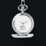 Mr and Mrs | Modern Script Wedding Watch<br><div class="desc">"Mr and Mrs" Modern Script Personalized Couple Gift
Perfect as wedding gifts for newlywed, wedding anniversary gifts, Valentine's day gifts and gift for any occasions.</div>