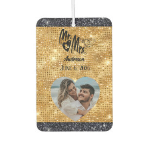 Mr and Mrs Name Photo Wedding Favor  Air Freshener