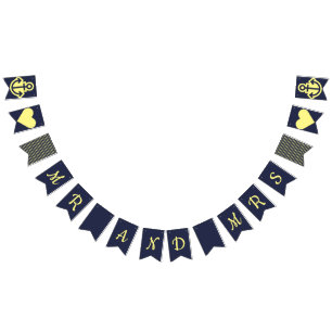 Mr and Mrs Nautical Bunting Bunting Flags