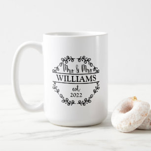Mr and Mrs Newlywed Personalized Coffee Mug