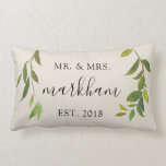 Mr and Mrs Newlywed Wedding Gift Throw Pillow<br><div class="desc">Mr and Mrs Newlywed Wedding Gift Throw Pillow</div>