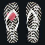 Mr. and Mrs. Personalized Honeymoon with Heart Flip Flops<br><div class="desc">A perfect design for a beach wedding or for the honeymoon. Change the Mrs. to Mr. to make a coordinating pair.</div>