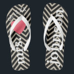 Mr. and Mrs. Personalized Honeymoon with Heart Flip Flops<br><div class="desc">A perfect design for a beach wedding or for the honeymoon. Change the Mrs. to Mr. to make a coordinating pair.</div>