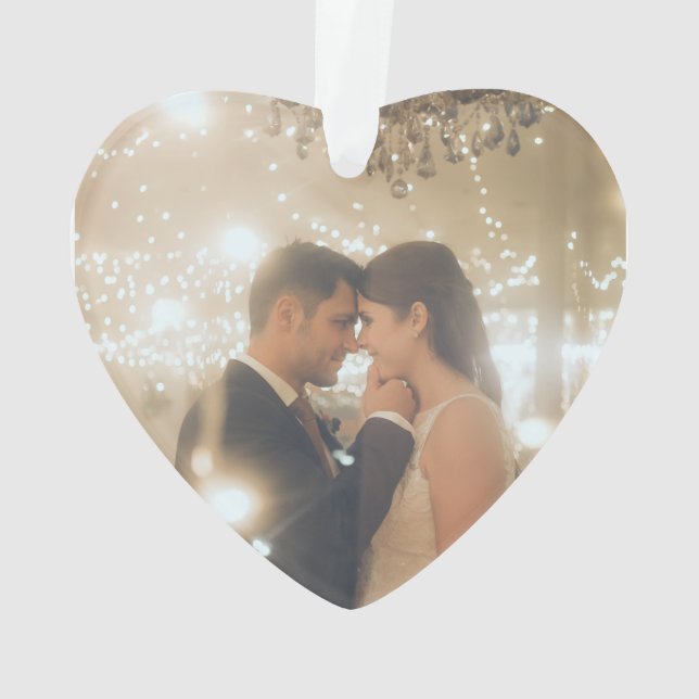 Mr and Mrs personalized photo  Ornament (Back)