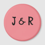 mr and mrs personalized pink wedding magnet<br><div class="desc">design</div>