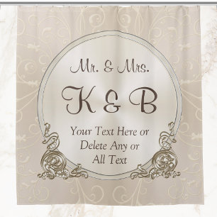 Mr and Mrs Personalized Shower Curtain