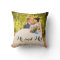 Mr and Mrs Personalized Wedding Photo Throw Pillow