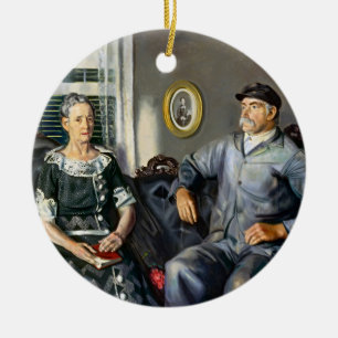 Mr. and Mrs. Phillip Wase by George Wesley Bellows Ceramic Ornament