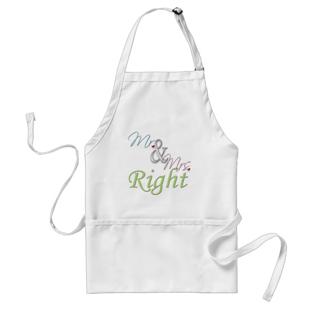 Mr. and Mrs. Right Standard Apron (Front)