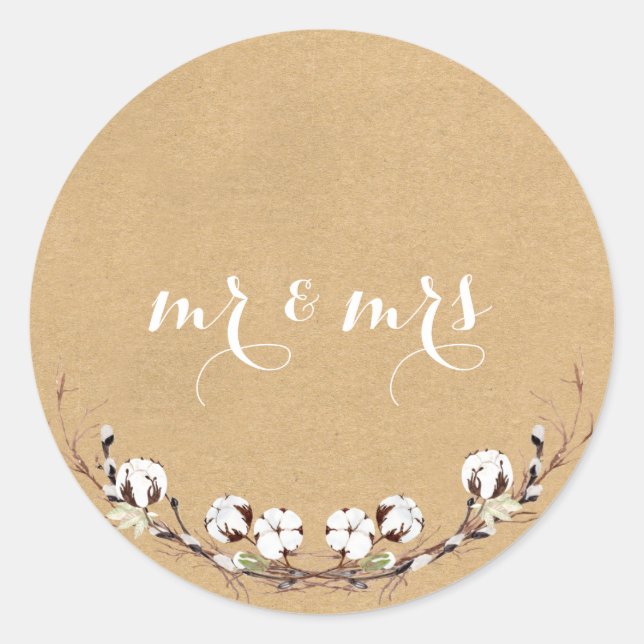 Mr and Mrs Rustic Envelope Seals (Front)