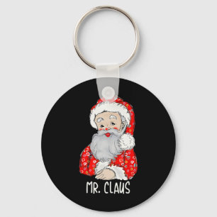 Mr and Mrs Santa Claus Couples Matching Christmas Keychain