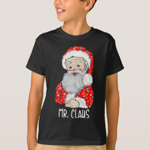 Mr and Mrs Santa Claus Couples Matching Christmas T-Shirt