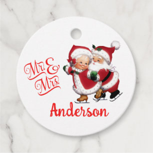 Mr. And Mrs. Santa Claus Favour Tags