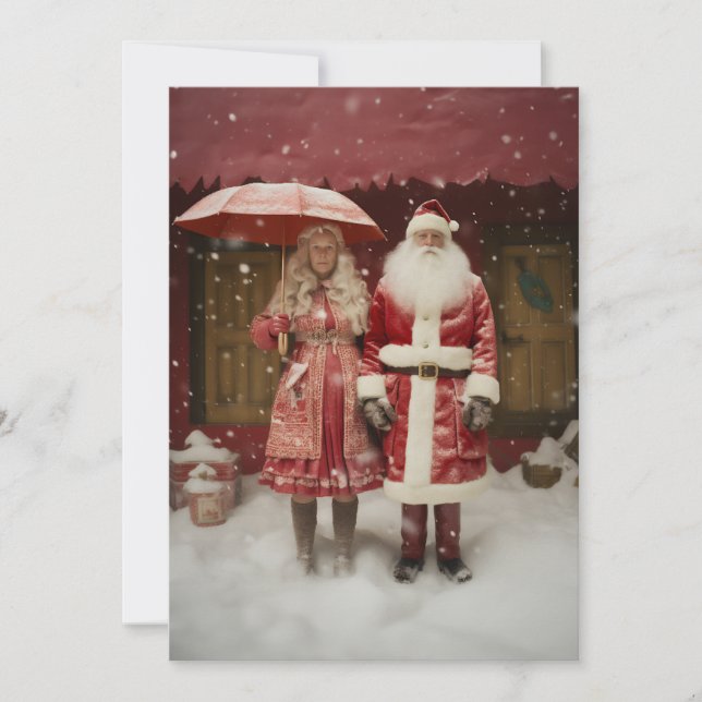 Mr and Mrs Santa Claus Invitation (Front)