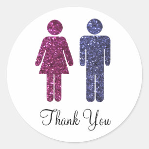 Mr. and Mrs. Thank You Classic Round Sticker