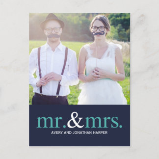 MR. AND MRS. Thank You Postcard