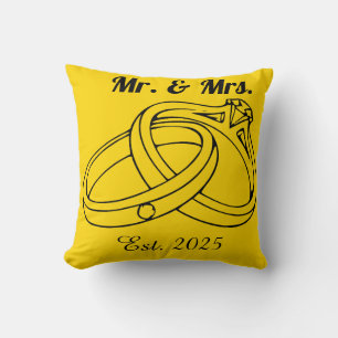 Mr. and Mrs. Throw Pillow