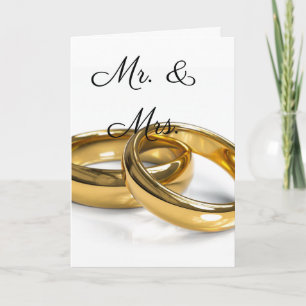 Mr and Mrs wedding card with poem
