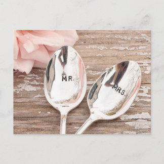 Mr. And Mrs. Wedding celebration design Postcard