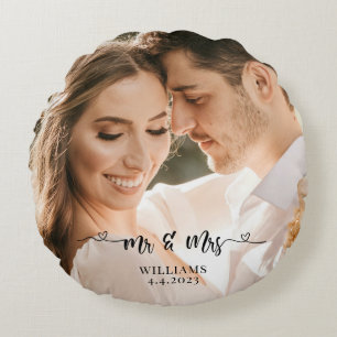 Mr. and Mrs. Wedding Couple Pillow