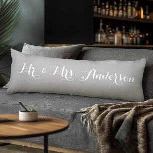 Mr. and Mrs. Wedding Custom Bride and Groom Name Body Pillow