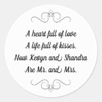 Mr and Mrs Wedding Kisses Poem