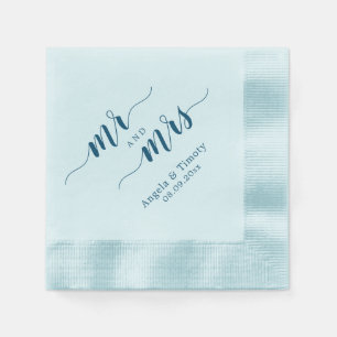 Mr and Mrs wedding Napkin