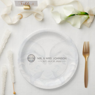 Mr and Mrs Wedding Paper Plate
