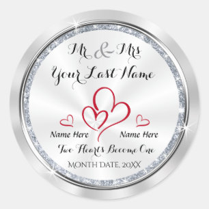 Mr and Mrs Wedding Stickers Personalized