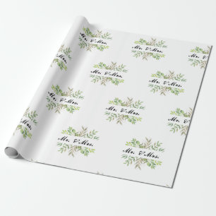 Mr and Mrs wedding Wrapping Paper