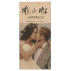 Mr. and Mrs. White Typography Wedding Photos USB