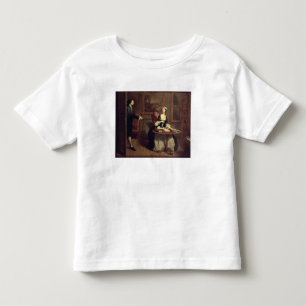 Mr. B. finds Pamela writing, illustration from Ric Toddler T-shirt