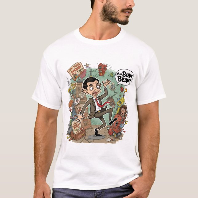 Mr Bean Funny Graphic T- Shirt  (Front)
