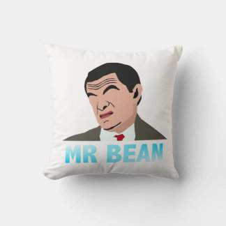 Mr Bean illustration Throw Pillow