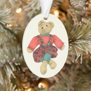 MR. BEAR Acrylic Oval Ornament