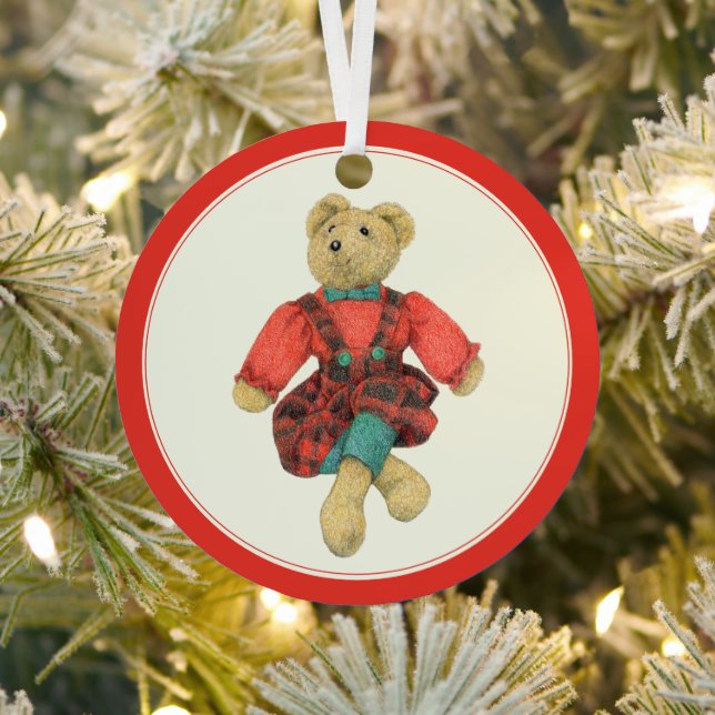 MR. BEAR Metal Circle Ornament  (Insitu)
