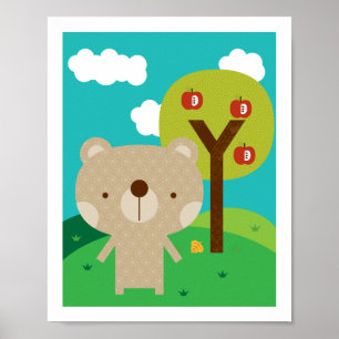 Mr Bear - Woodland Friends Nursery Wall Art