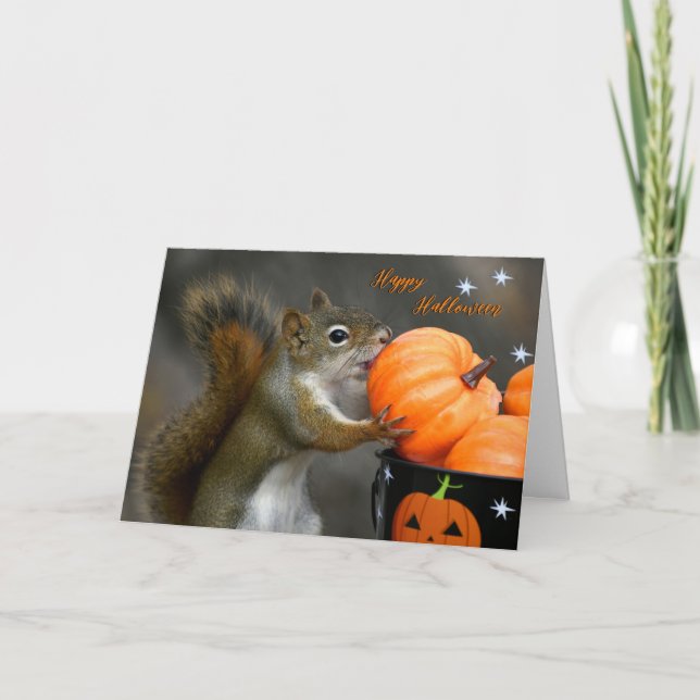 Mr. Bickles The Squirrel Halloween card (Front)