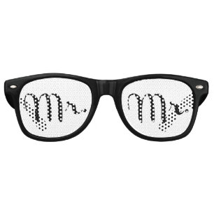 Mr. Black on White Retro Sunglasses