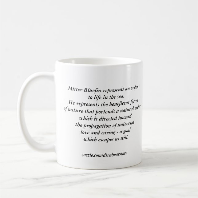 Mr. Bluefin Coffee Mug (Left)