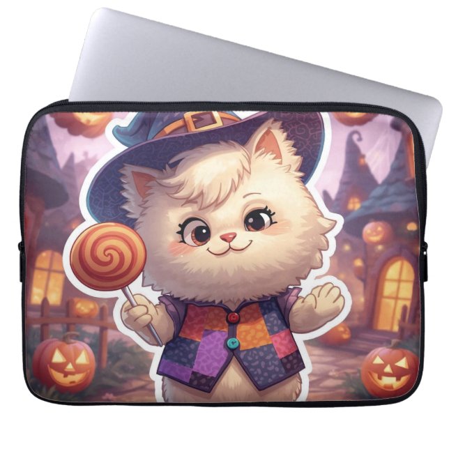 Mr. Bluffy – Halloween’s Gentle Bluffmaster Laptop Sleeve (Front)