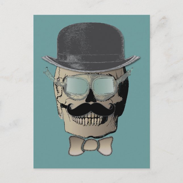 Mr. Bones Steam Punk Time Traveller Postcard (Front)