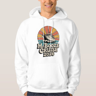 Mr Booze Cruise 2026 Retro Vintage Couples Hoodie